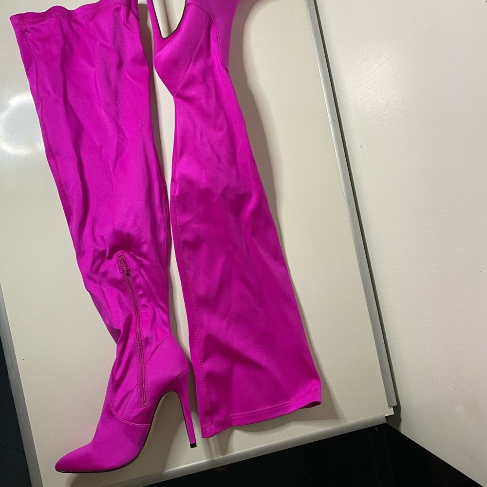 Over the knee  pink boots